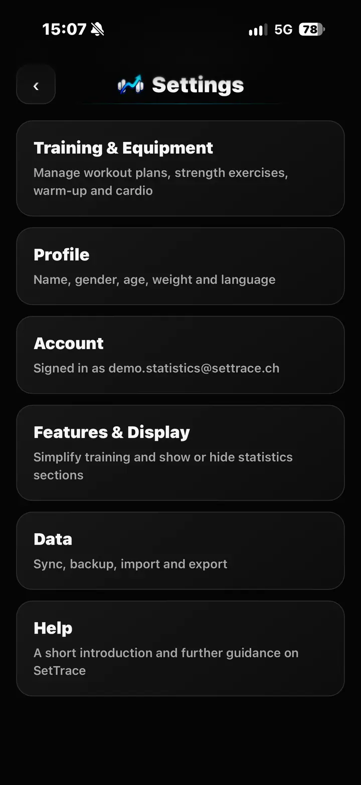 SetTrace Settings